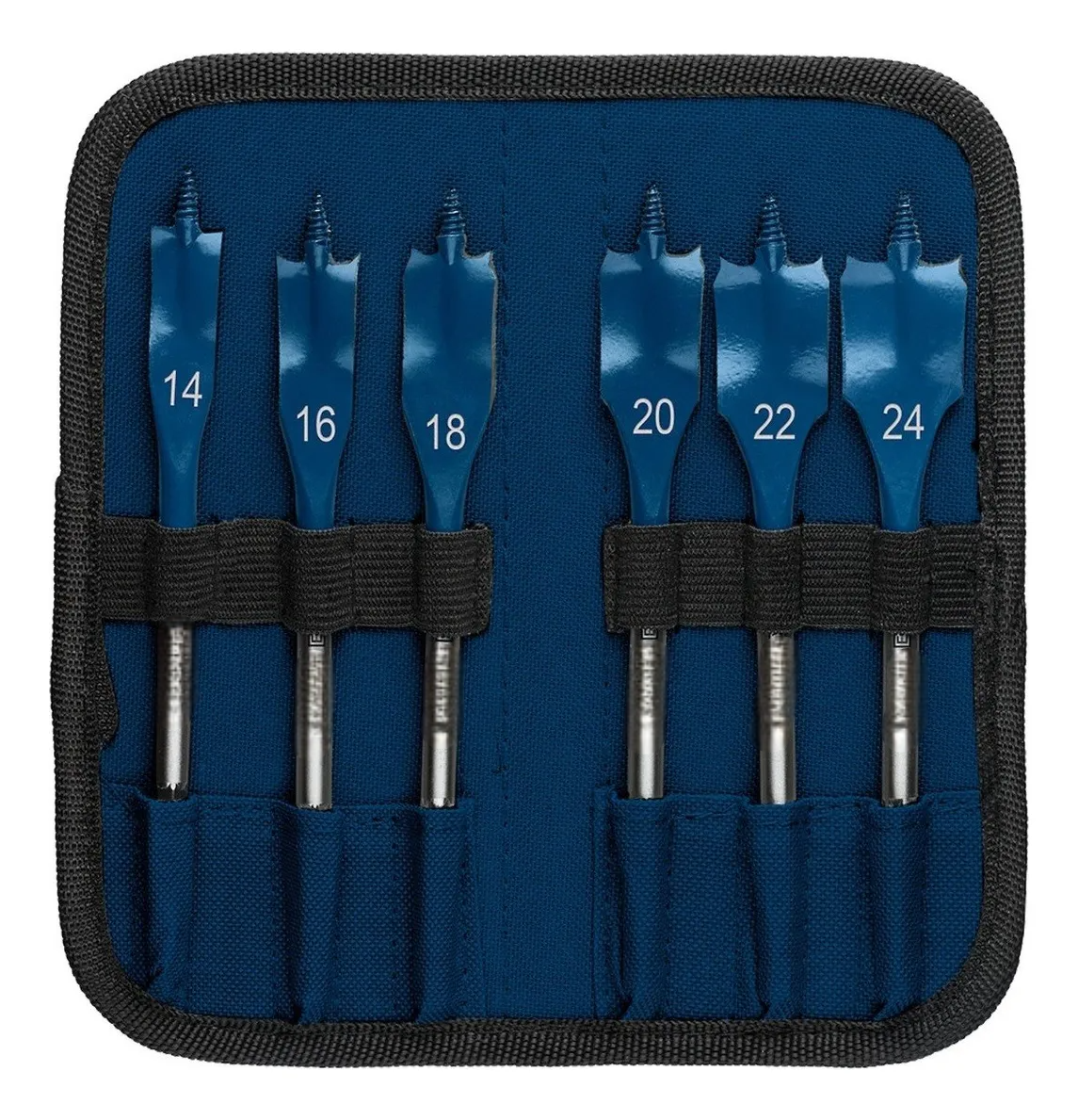 Flat Wood Drill Bit Set 14–24 mm – 6 Pieces