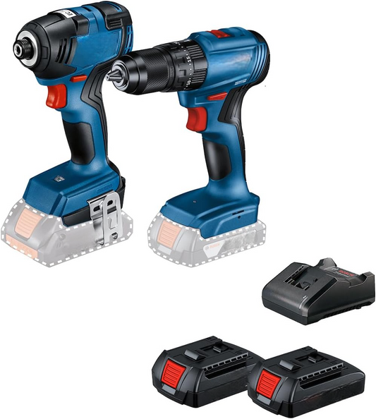 Professional Cordless Impact Wrench & Drill Combo Kit with Carrying Case