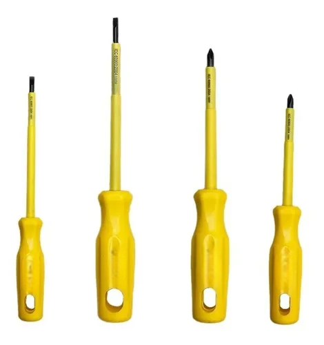 Professional VDE Insulated Screwdriver Set – 4 Pieces